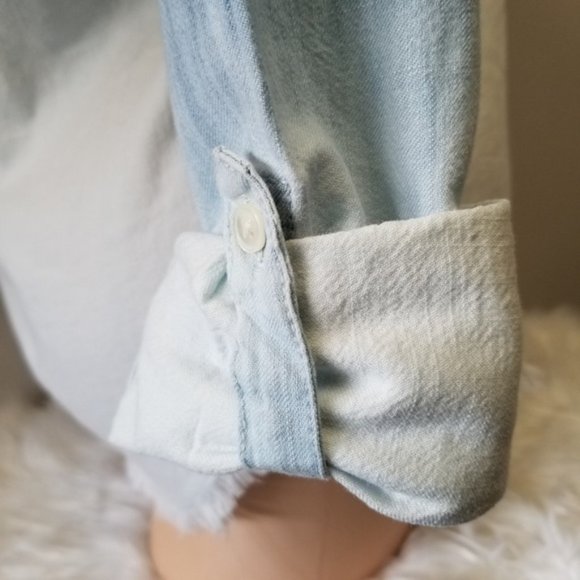 Soft Joie Chambray Long Sleeve Button Down Top XS - Picture 5 of 8
